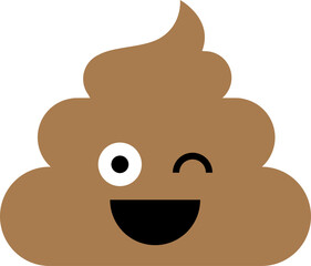 symbol cute poop flat design,  emoticons, icon, symbol