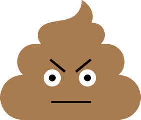 symbol cute poop flat design,  emoticons, icon, symbol