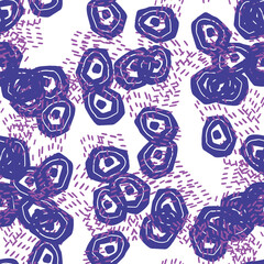 Fantasy messy freehand doodle geometric shapes seamless pattern. Infinity ditsy scribble abstract card, layout. Creative background. Textile, fabric, wrapping paper.