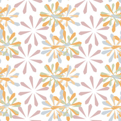 Abstract seamless pattern with mandala flower. Mosaic, tile. Floral background.