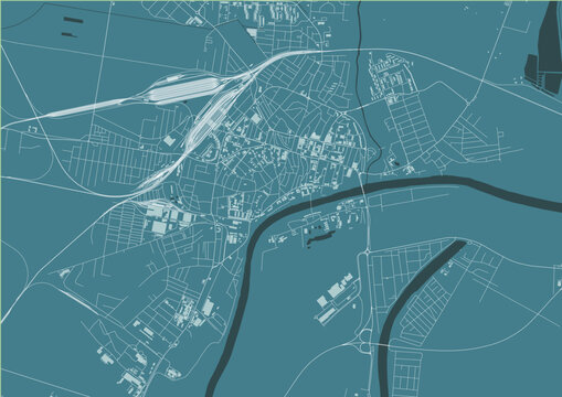 map of the city of Szolnok, Hungary