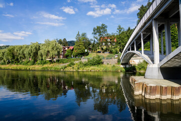 Obraz premium Idyllic landscape in a valley of the Poprad river. 