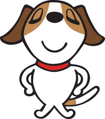 ジャックラッセルテリア犬　ドヤ顔ポーズ