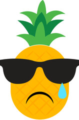 smiling sun glasses, pie apple icon