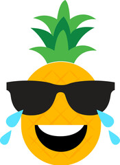 smiling sun glasses, pie apple icon