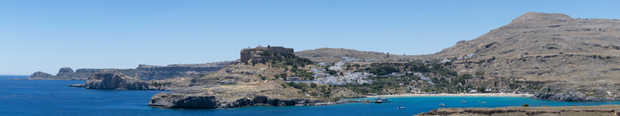 Fototapeta na wymiar View of Lindos on Rhodos