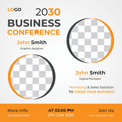 Social media marketing webinar design live post template © CreativeTaslim