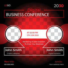 Social media marketing webinar design live post template © CreativeTaslim