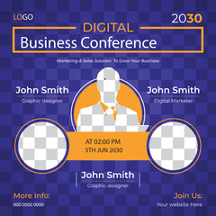 Social media marketing webinar design live post template © CreativeTaslim