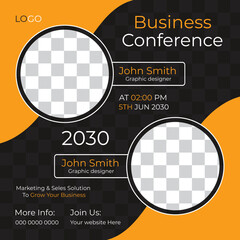 Social media marketing webinar design live post template © CreativeTaslim