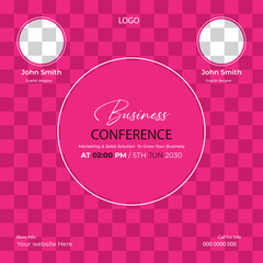 Social media marketing webinar design live post template © CreativeTaslim