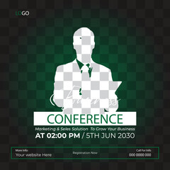 Social media marketing webinar design live post template © CreativeTaslim