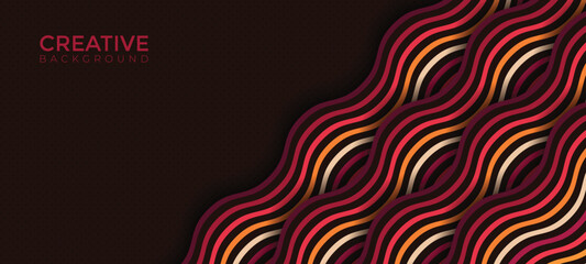 Simple retro pattern design in abstract style with colorful lines. Vector illustration.