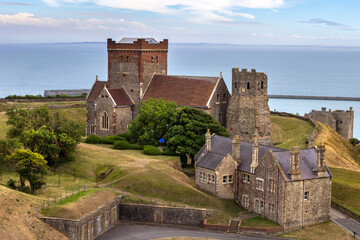 Roman Lighthouse and Anglo-Saxon church in Dover Castle, Kent, England, United Kingdom - 526705067