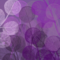 Watercolor background of the transition of the color of the leaves purple, lilac, pink, burgundy, gray