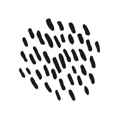 Vector Colorful Illustration of Abstract Doodle Pattern Isolated on White Background