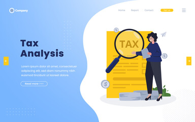 Tax analysis illustration flat design