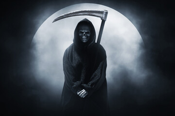 Grim reaper death, Halloween theme - obrazy, fototapety, plakaty