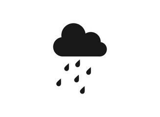 Heavy rain vector icon on white background. eps 10.