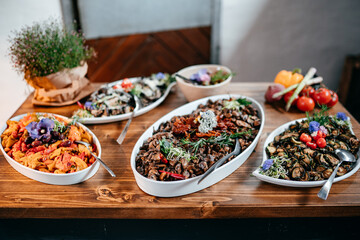 Salatvariation und Antipasti