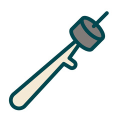 Marshmallow icon in colored outline style