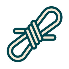 rope icon in colored outline style