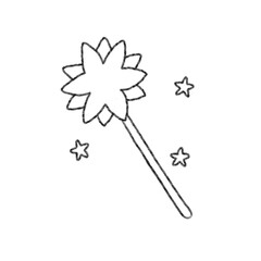 magic wand and flower