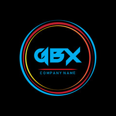 G B X,GBX Logo Design,GBX Letter Logo Design On Black Background,Three Letter Logo Design,GBX Letter Logo Design With Circle Shape,Simple Letter Logo Design