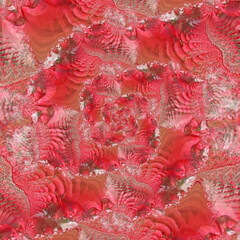 contemporary style as a vivid red and pink creative spiral design