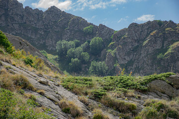 beautiful landscape in the mountains and sky