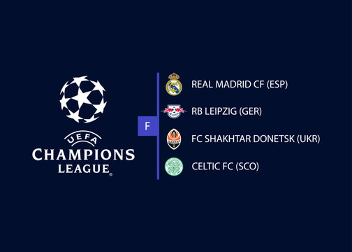 UEFA Champions League 2022-2023. Group F: Real Madrid, RB Leipzig, FC Shakhtar Donetsk, Celtic F.C. Kyiv, Ukraine - August 29, 2022