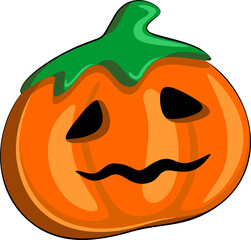 Citrouille Halloween Candy Style élément isolé de nourriture orange douce