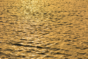 Picture of the surface water in the sunset time