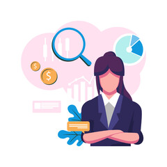 Business intelligence flat style illustration design