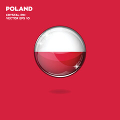Poland Flag 3D Buttons