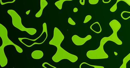 Render with green surface of camouflage colors