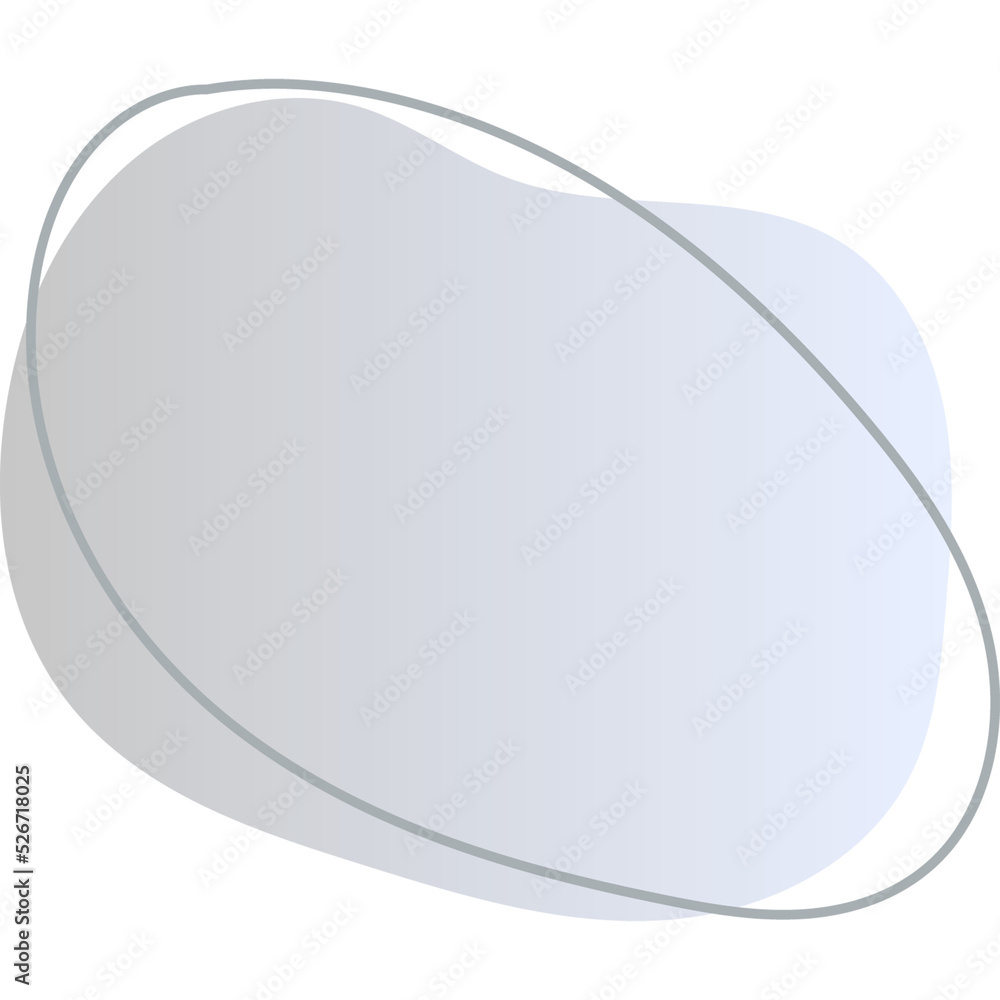 Wall mural organic blob shape with irregular form abstract gradient color illustration. random oval figure with