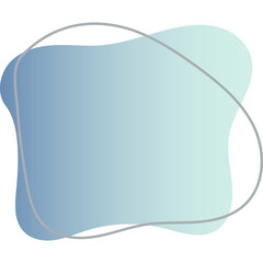 Organic blob shape with irregular form abstract gradient color illustration. Random oval figure with line, asymmetric spot, round amoeba blot. contemporary bubble blotch background