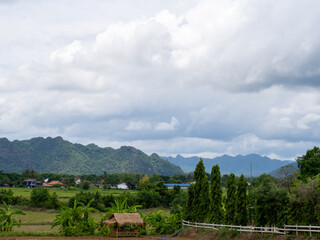 Fototapeta na wymiar Mountain and sky at Phetchabun, Thailand.