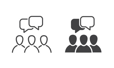 Speaking people, vector, icon. Тalk sign. 