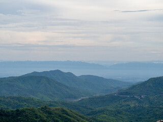 Mountain and sky at Phetchabun, Thailand.