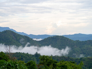 Mountain and sky at Phetchabun, Thailand.