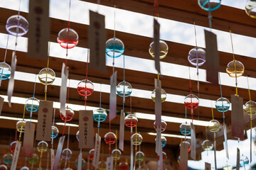 桜山八幡宮の風で揺れる風鈴