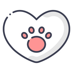 line color love pet