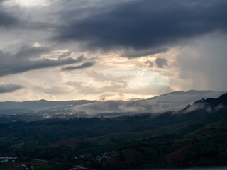 Fototapeta premium Mountain and sky at Phetchabun, Thailand.