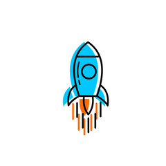rocket logo icon illustration design