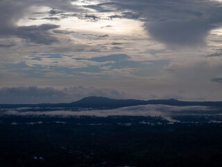 Mountain and sky at Phetchabun, Thailand.