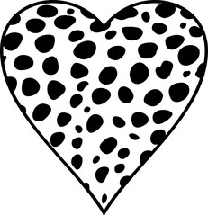 Cheetah fur heart png illustration