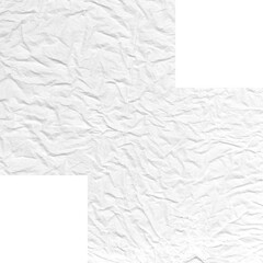 White blank textured geometric paper shape for collage. Wrinkle cardboard piece