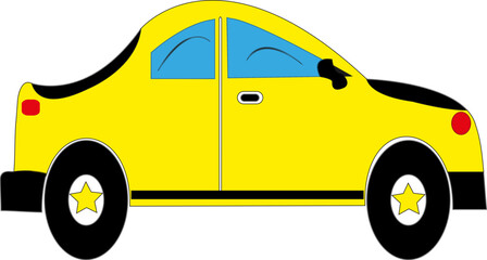  yellow color car auto vehicle  svg vector cut file  for cricut and  silhouette t-shirt design 